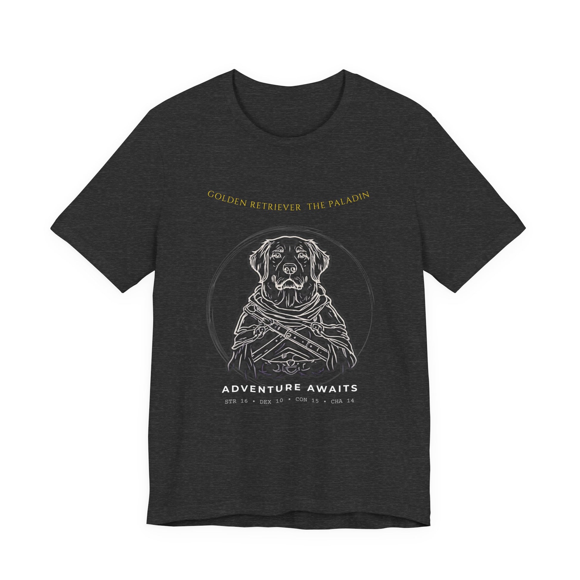 Golden Retriever The Paladin T-Shirt dark grey heather colourway