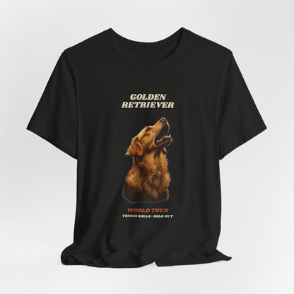 World Tour funny Golden Retriever vintage band tee