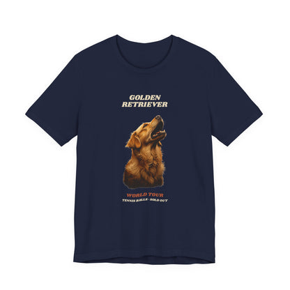 World Tour funny Golden Retriever vintage band tee