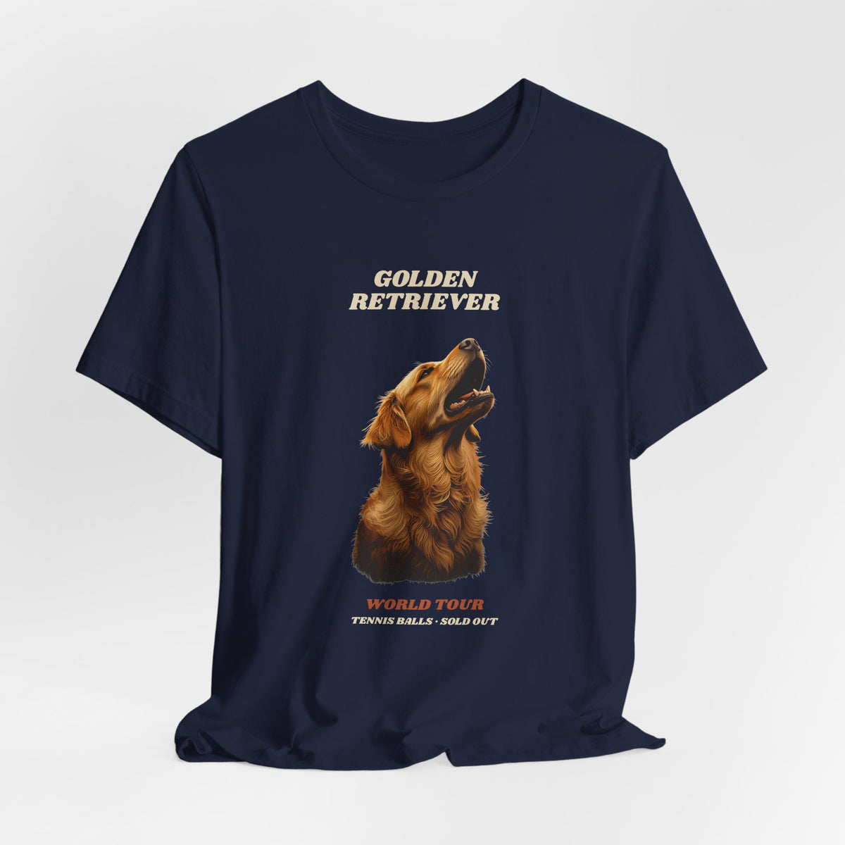 World Tour funny Golden Retriever vintage band tee