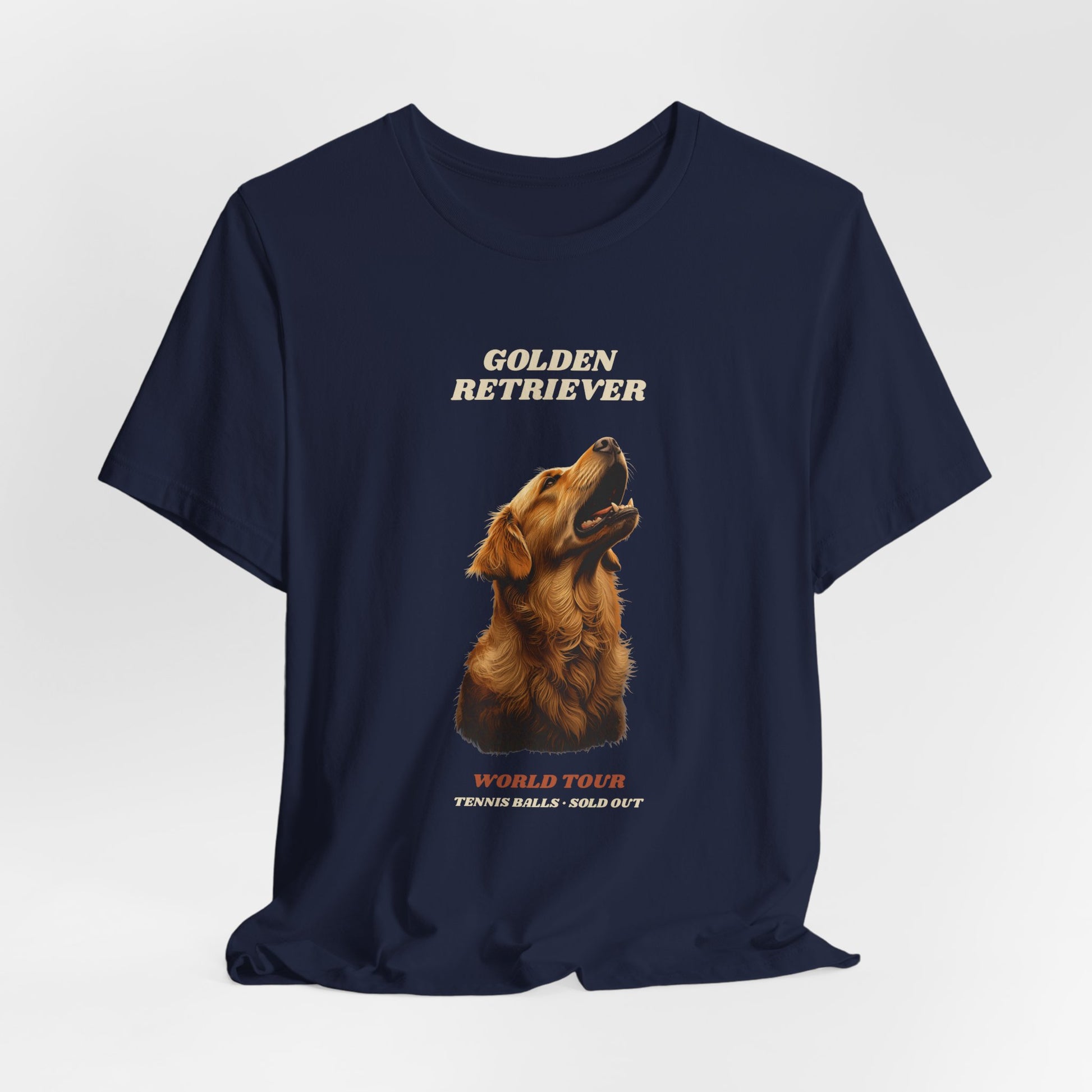 World Tour funny Golden Retriever vintage band tee