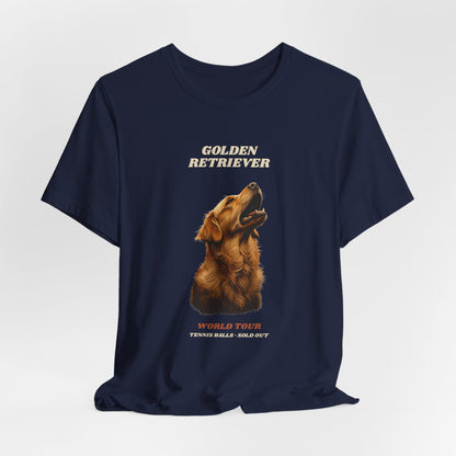 World Tour funny Golden Retriever vintage band tee