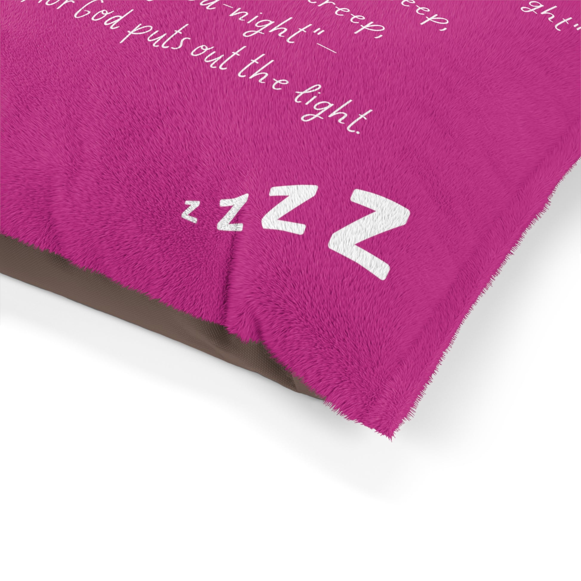 Goodnight Blessing Bedtime Poem Pet Bed — size comparison, Small, Medium and Large