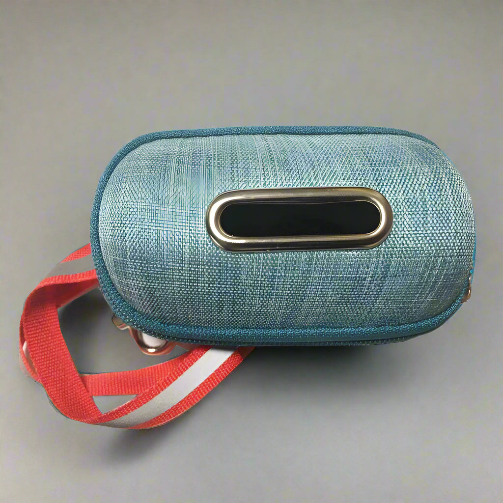 gray poo bag holder- Sniff Waggle And Walk