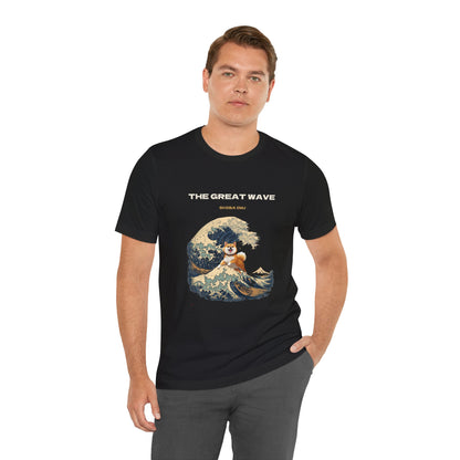 Great Wave Shiba Inu tee folded product shot
