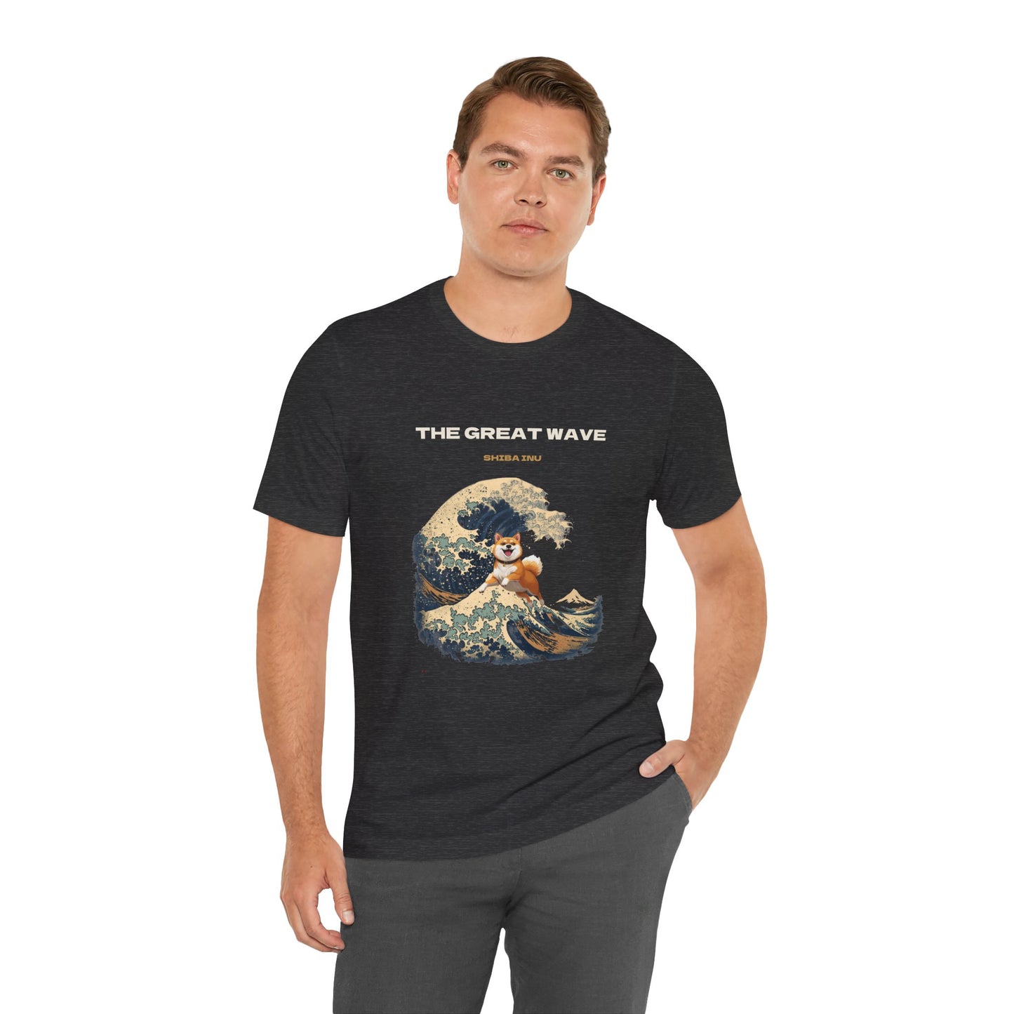 Great Wave Shiba Inu t-shirt size chart