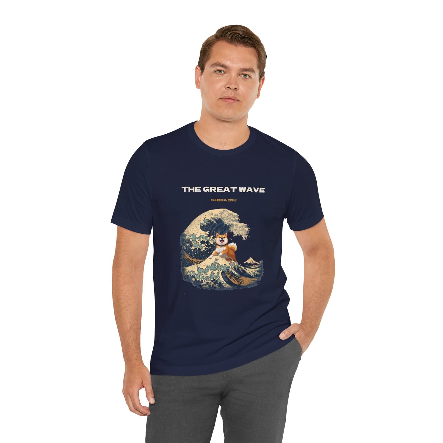 Great Wave Shiba Inu t-shirt back print detail