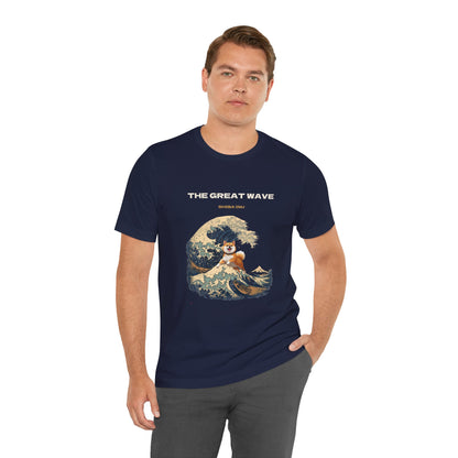 Great Wave Shiba Inu t-shirt back print detail