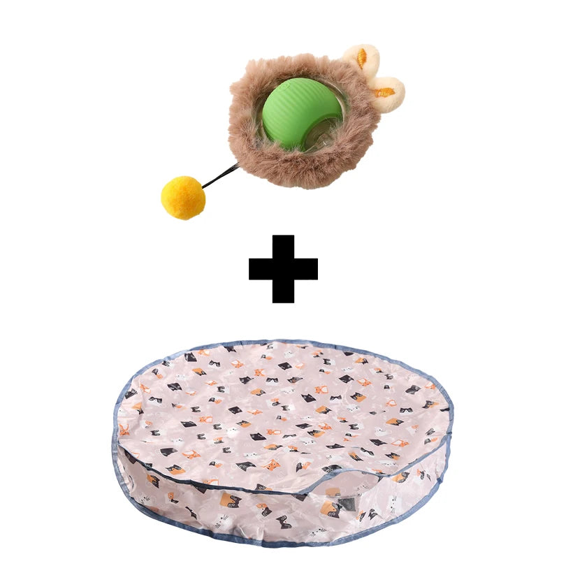 green ball and cover cat toy