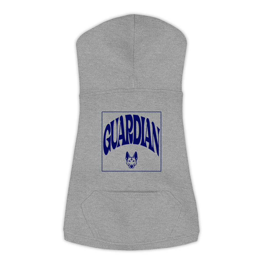 Guardian Hoodie in Granite Heather, size 3XL, bold GUARDIAN wordmark design