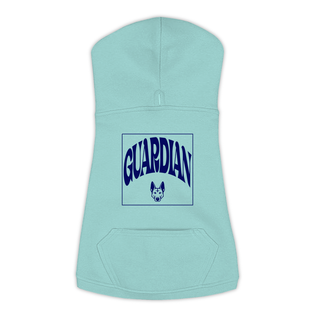Guardian Hoodie in Saltwater, size 2XL, bold GUARDIAN wordmark design