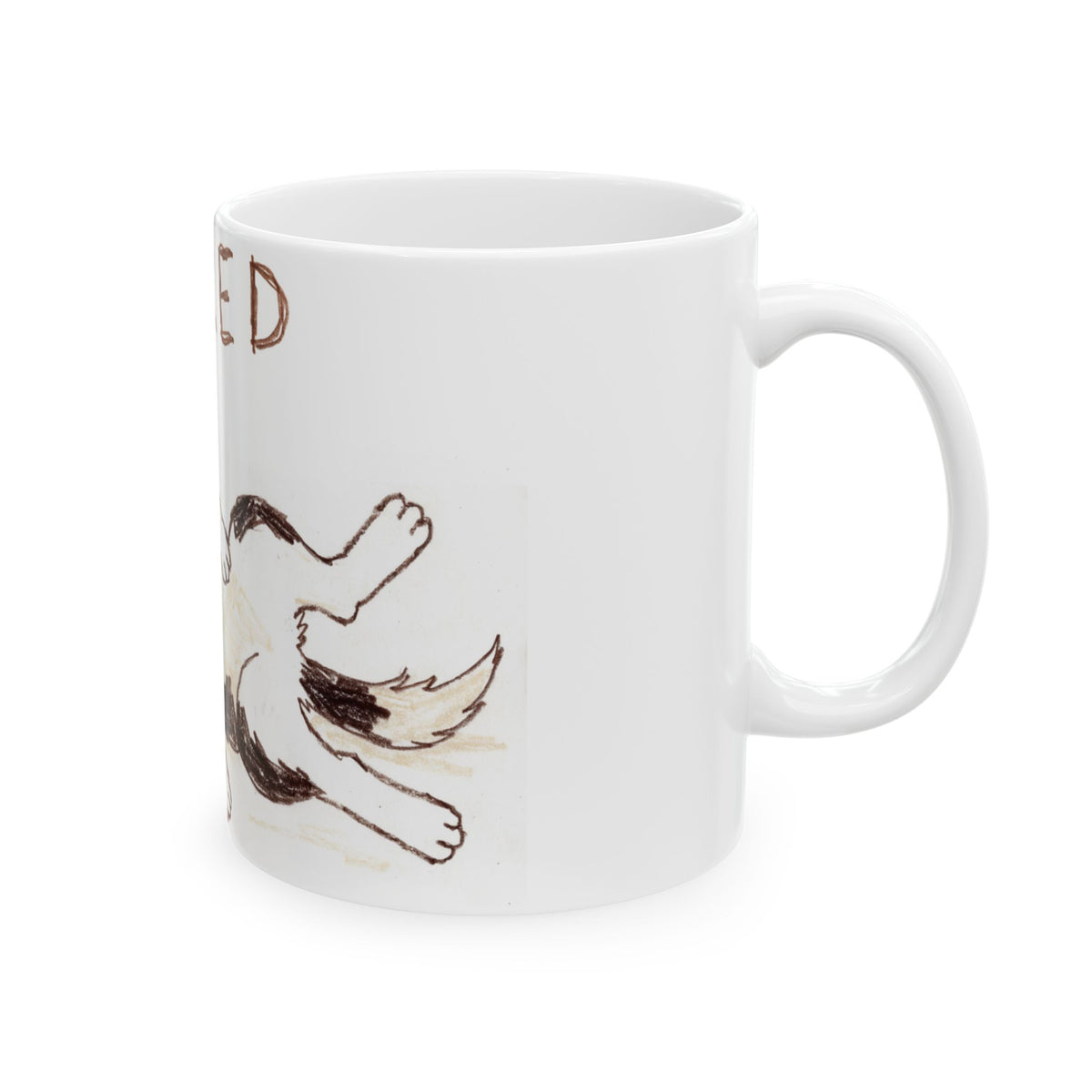 Border Collie ceramic coffee mug, 11oz and 15oz hand-drawn style collie gift - view 6