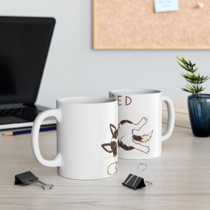 Border Collie ceramic coffee mug, 11oz and 15oz hand-drawn style collie gift - view 8