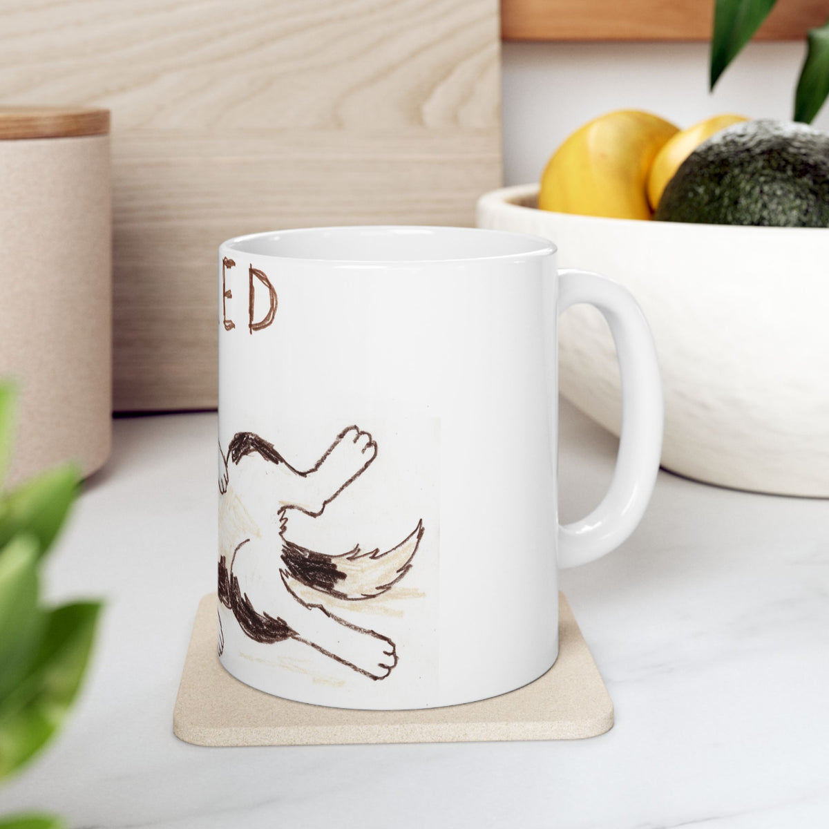 Border Collie ceramic coffee mug, 11oz and 15oz hand-drawn style collie gift - view 10