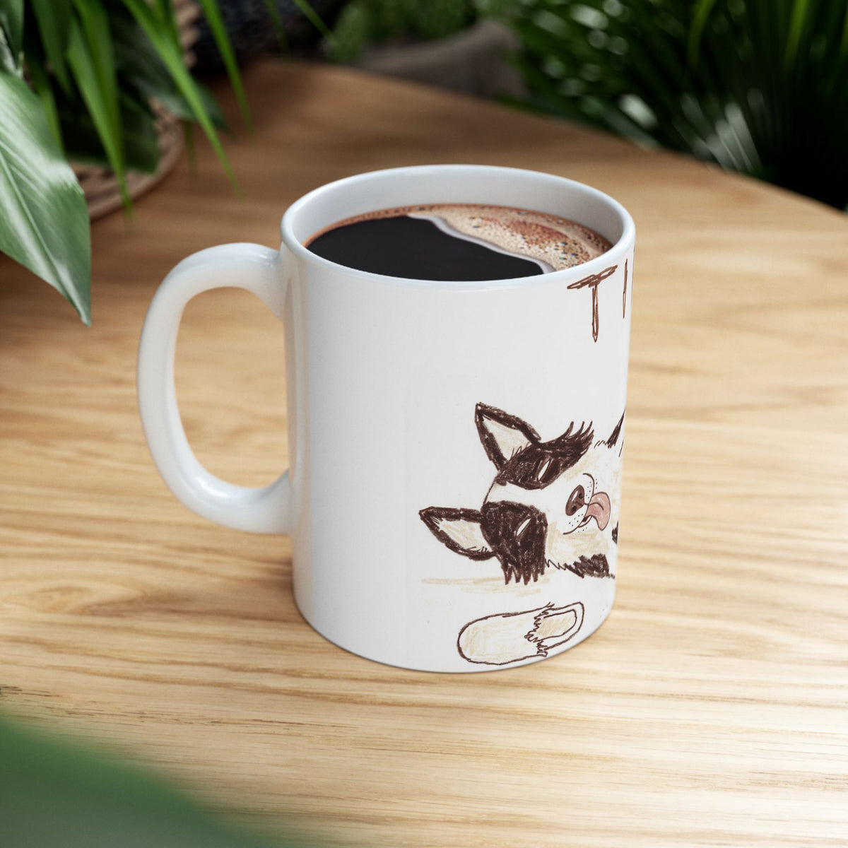 Border Collie ceramic coffee mug, 11oz and 15oz hand-drawn style collie gift - view 11