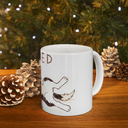 Border Collie ceramic coffee mug, 11oz and 15oz hand-drawn style collie gift - view 12