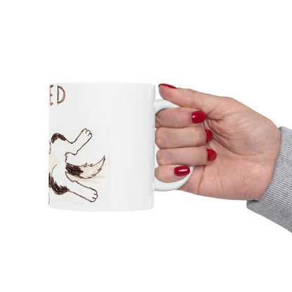 Border Collie ceramic coffee mug, 11oz and 15oz hand-drawn style collie gift - view 14