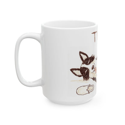 Border Collie ceramic coffee mug, 11oz and 15oz hand-drawn style collie gift - view 16