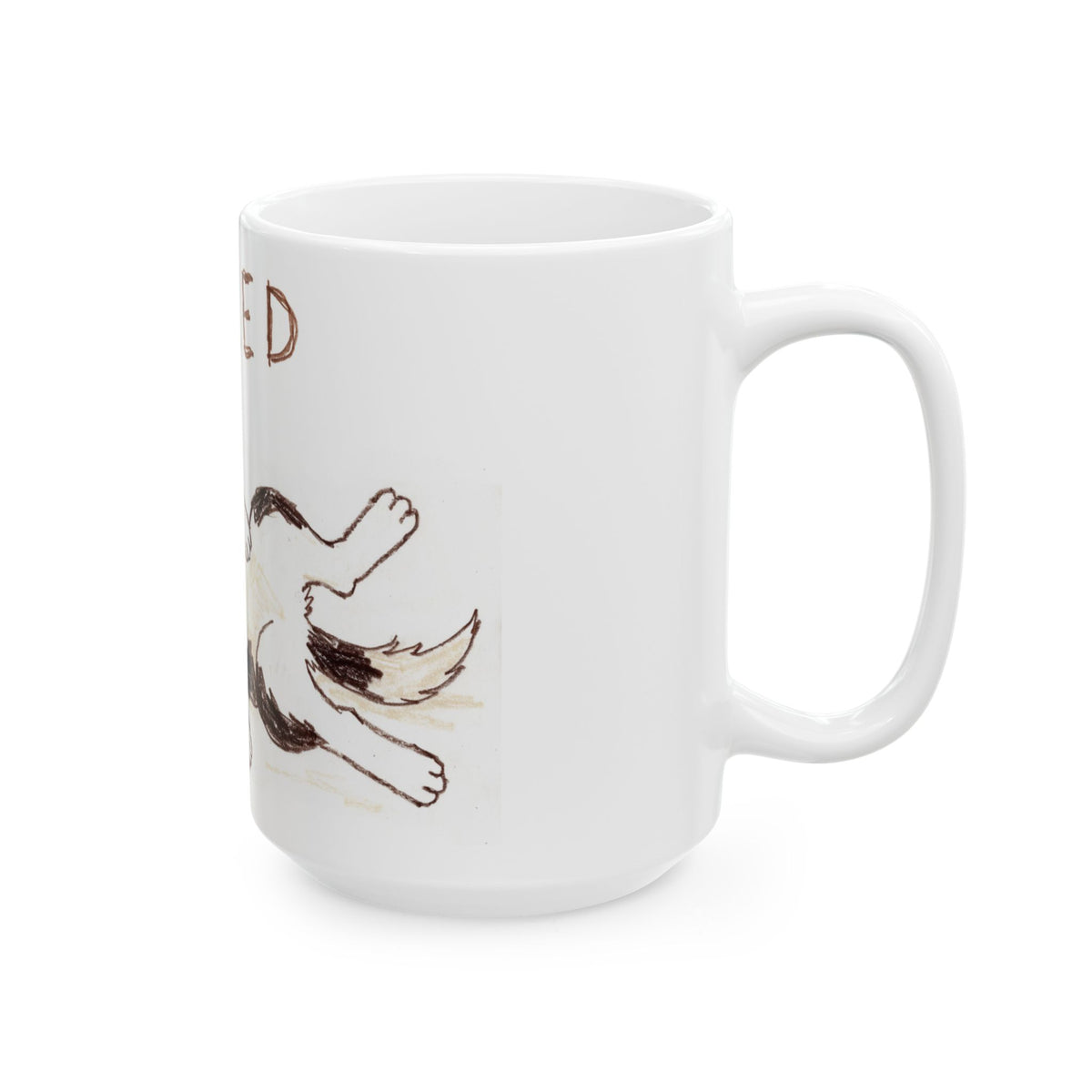 Border Collie ceramic coffee mug, 11oz and 15oz hand-drawn style collie gift - view 17