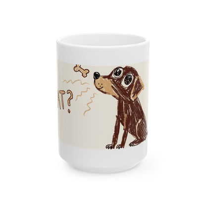 Labrador ceramic coffee mug, 11oz and 15oz hand-drawn style Lab gift - view 2