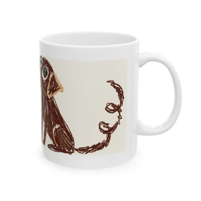 Labrador ceramic coffee mug, 11oz and 15oz hand-drawn style Lab gift - view 5