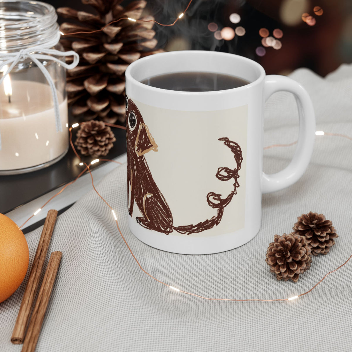 Labrador ceramic coffee mug, 11oz and 15oz hand-drawn style Lab gift - view 6