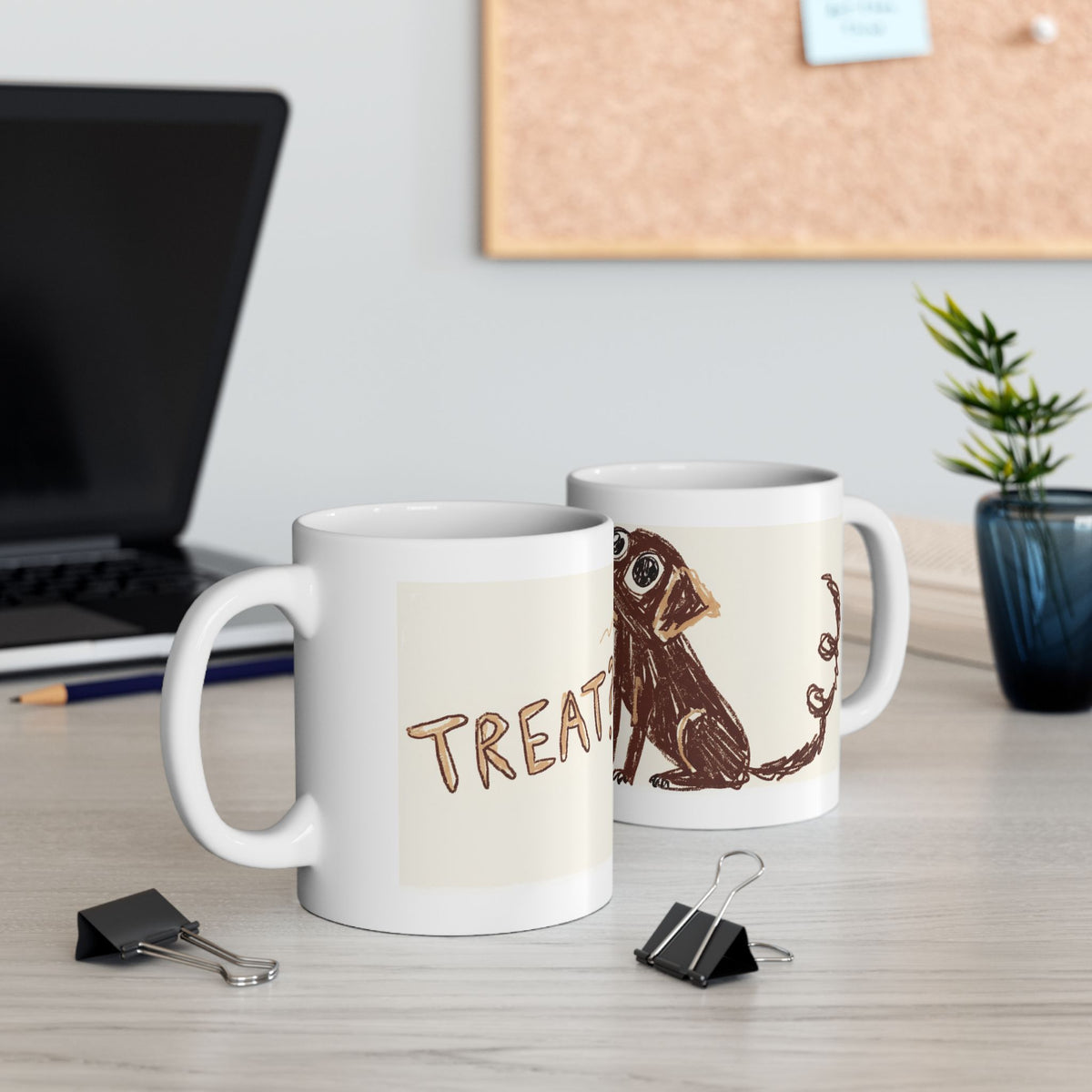 Labrador ceramic coffee mug, 11oz and 15oz hand-drawn style Lab gift - view 7