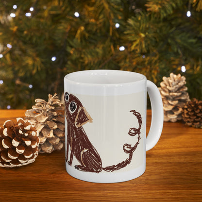 Labrador ceramic coffee mug, 11oz and 15oz hand-drawn style Lab gift - view 11