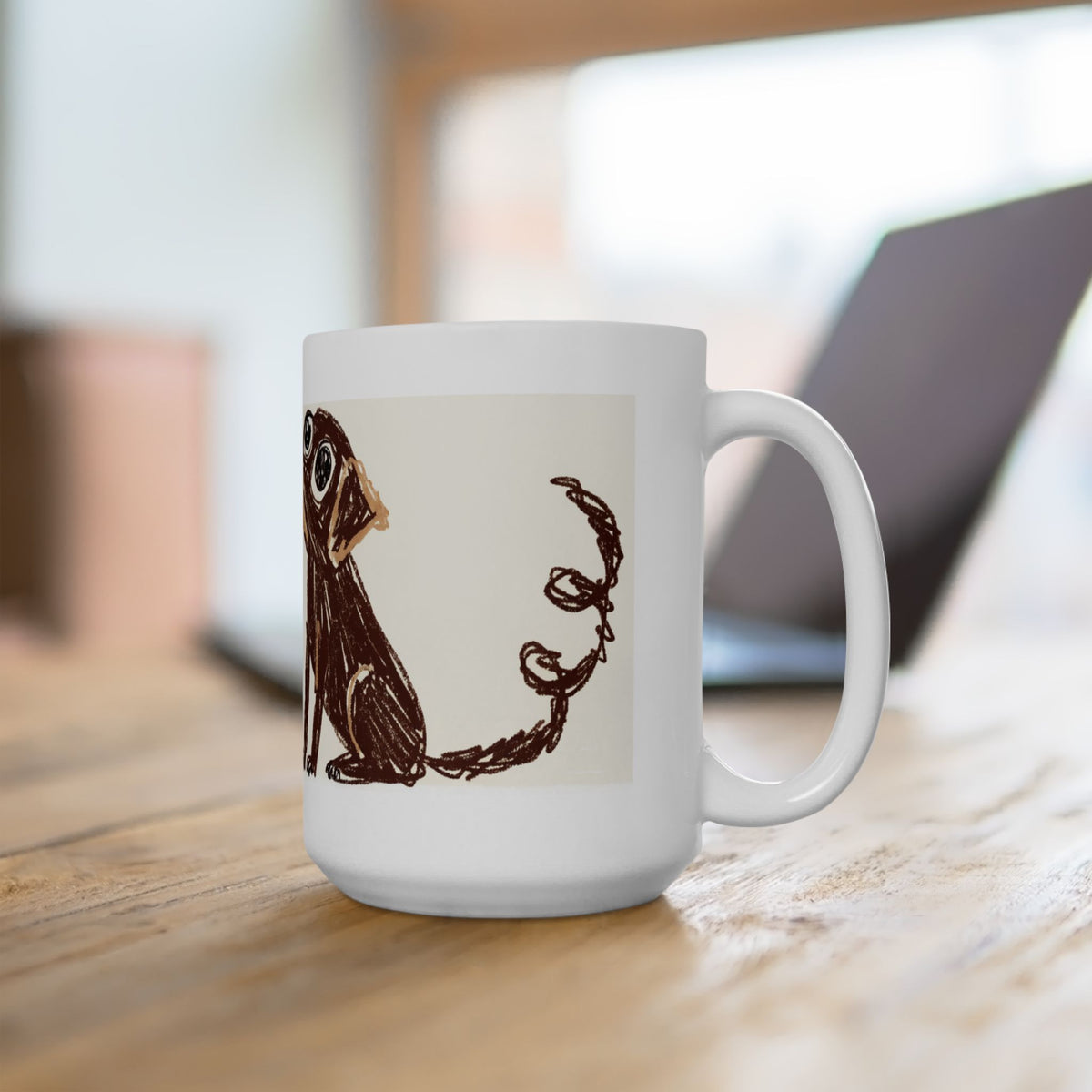 Labrador ceramic coffee mug, 11oz and 15oz hand-drawn style Lab gift - view 18