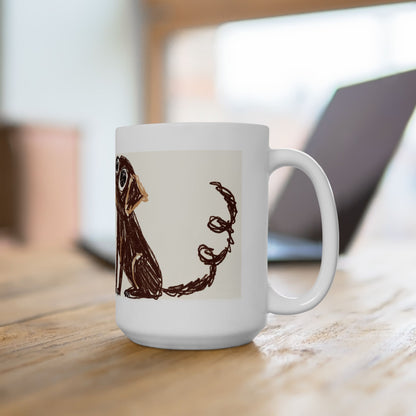Labrador ceramic coffee mug, 11oz and 15oz hand-drawn style Lab gift - view 18