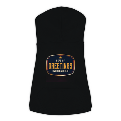 Head Of Greetings funny dog hoodie in black, sizes L to 3XL