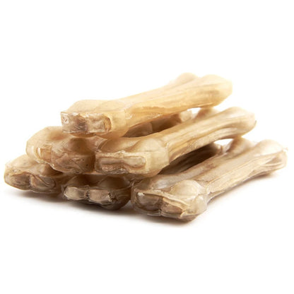 HideBone Natural Cowhide Bone Dog Chew — close-up texture — SniffWaggleNWalk