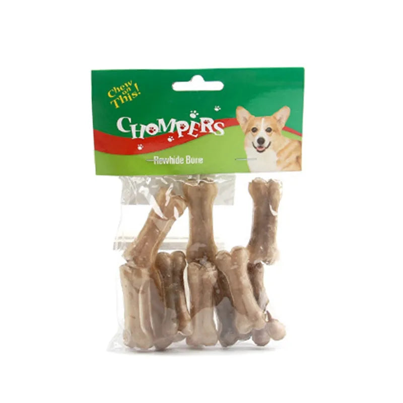 HideBone Natural Cowhide Bone Dog Chew — Large size detail — SniffWaggleNWalk