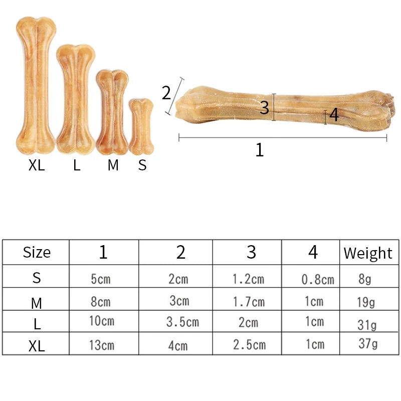 HideBone Natural Cowhide Bone Dog Chew — Small 10 piece pack — SniffWaggleNWalk