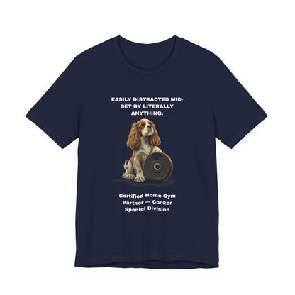 Home Gym Cocker Spaniel T-Shirt view 24 — SniffWaggleNWalk