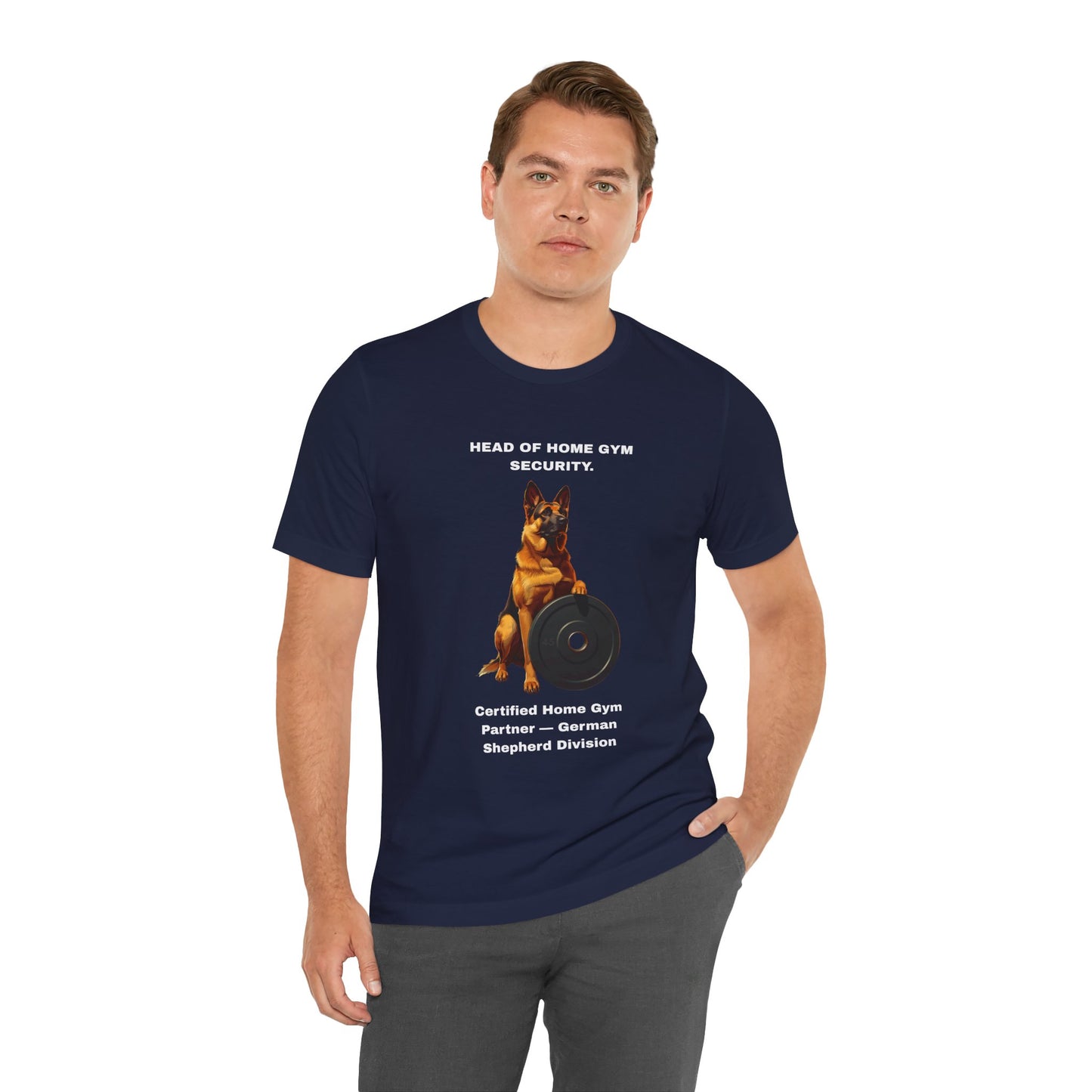 Home Gym T-Shirt — Funny German Shepherd Unisex Tee — SniffWaggleNWalk™