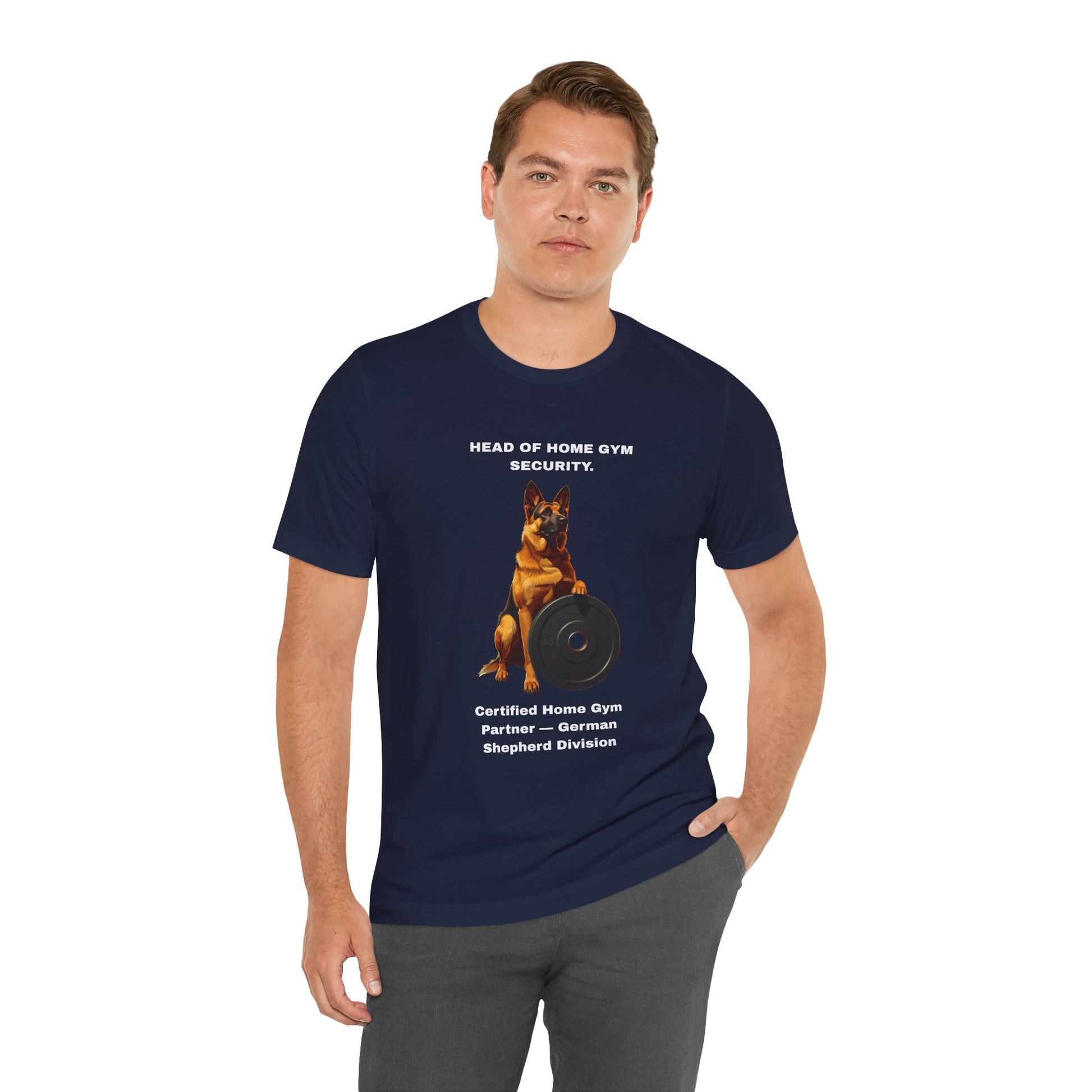 Home Gym T-Shirt — Funny German Shepherd Unisex Tee — SniffWaggleNWalk™