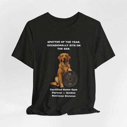 Home Gym T-Shirt - Funny Golden Retriever Unisex Tee - view 15