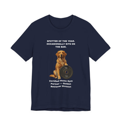Home Gym T-Shirt - Funny Golden Retriever Unisex Tee - view 24