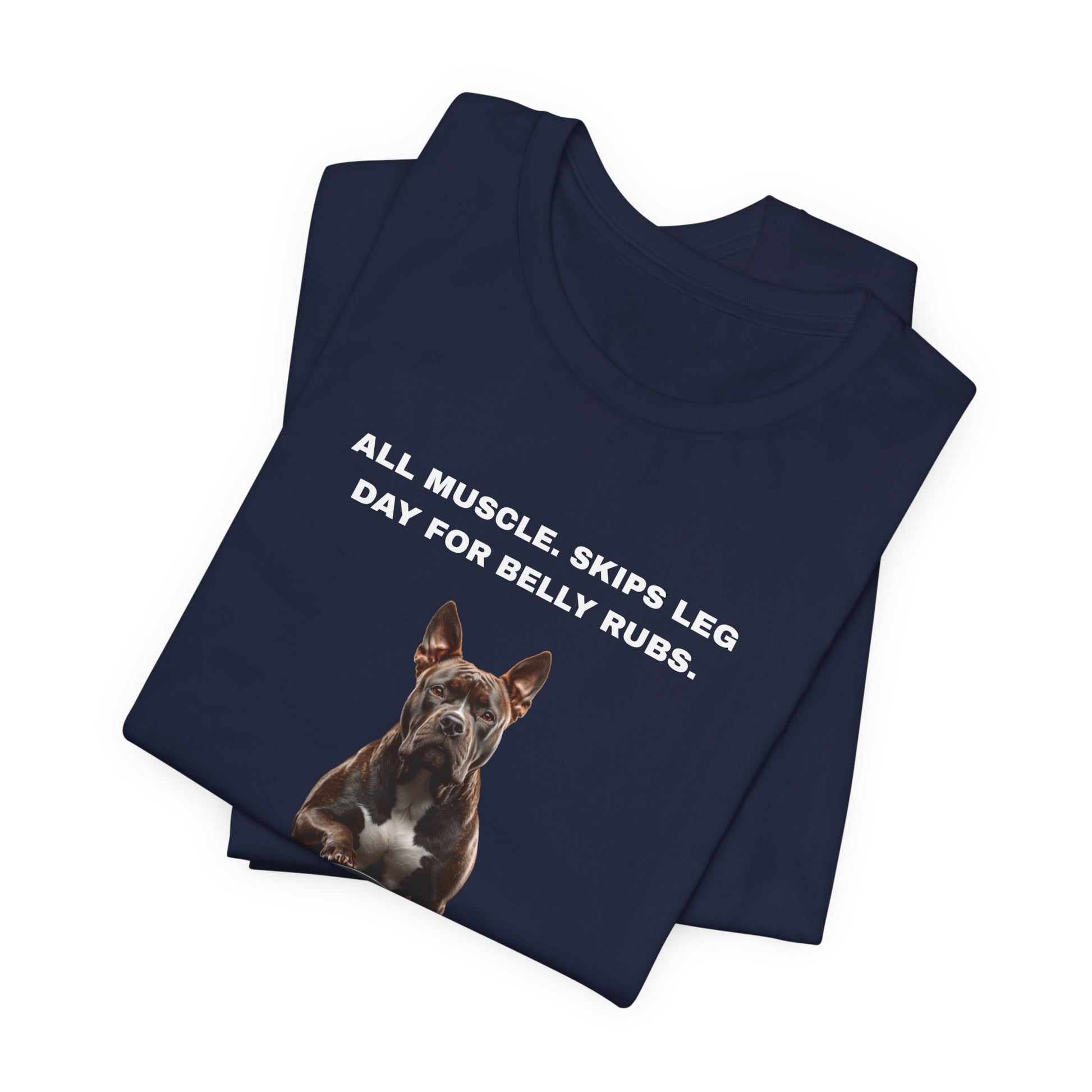 Home Gym T-Shirt — Funny Staffie Unisex Tee — SniffWaggleNWalk™