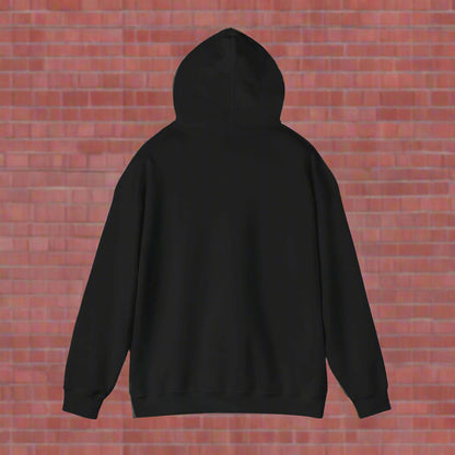 Unisex Heavy Blend™ Dog Hair Dont Care Hooded Sweatshirt - Sniff Waggle And Walk black hood up