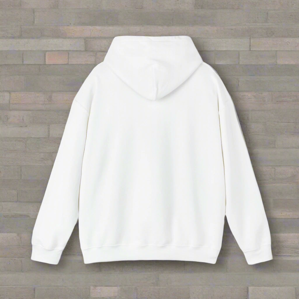 Unisex Blend "My dog is my spirit animal."™ Hooded Sweatshirt - Sniff Waggle And Walk white hood down