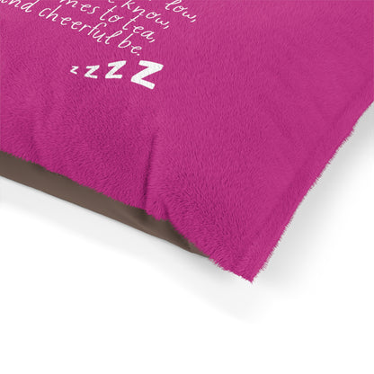 Hush-a-Bye Bedtime Poem Pet Bed — flat lay view