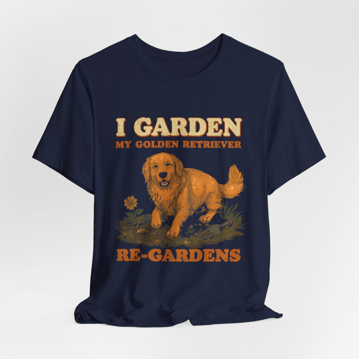 I Garden My Golden Retriever Re-Gardens tee detail view