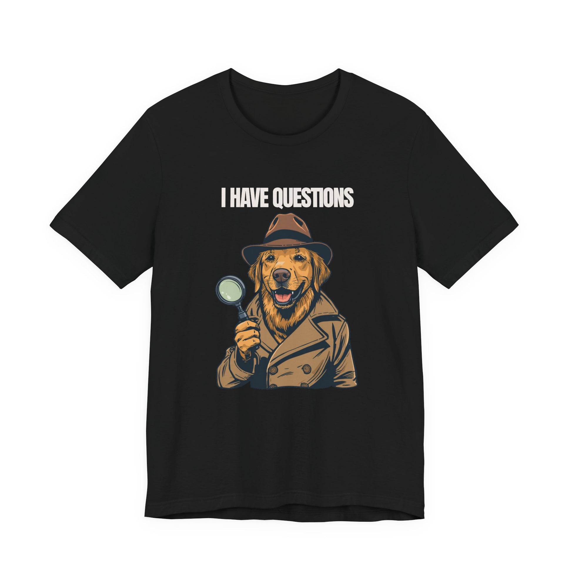 I Have Questions Golden Retriever t-shirt in Navy
