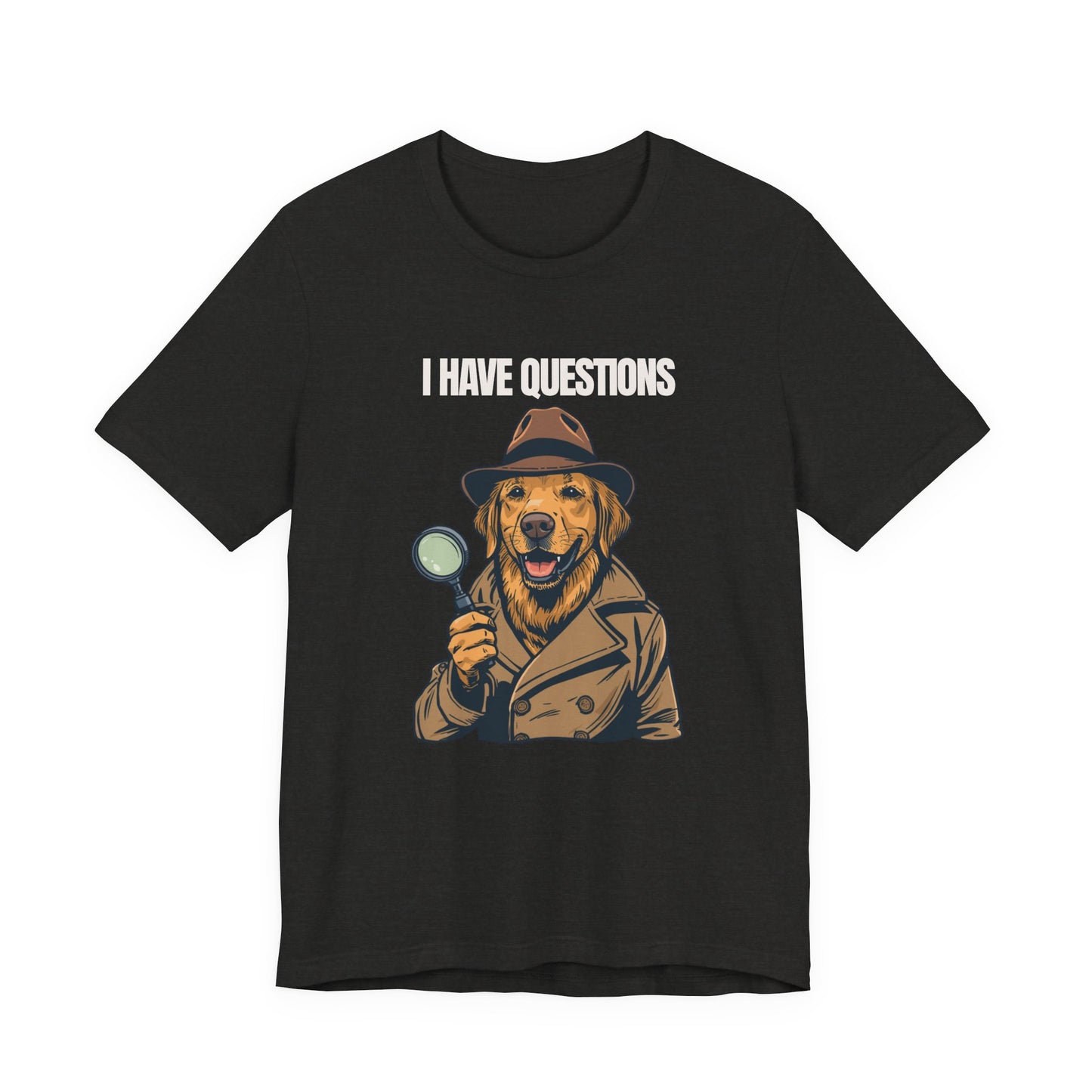 I Have Questions Golden Retriever t-shirt sleeve and cuff detail