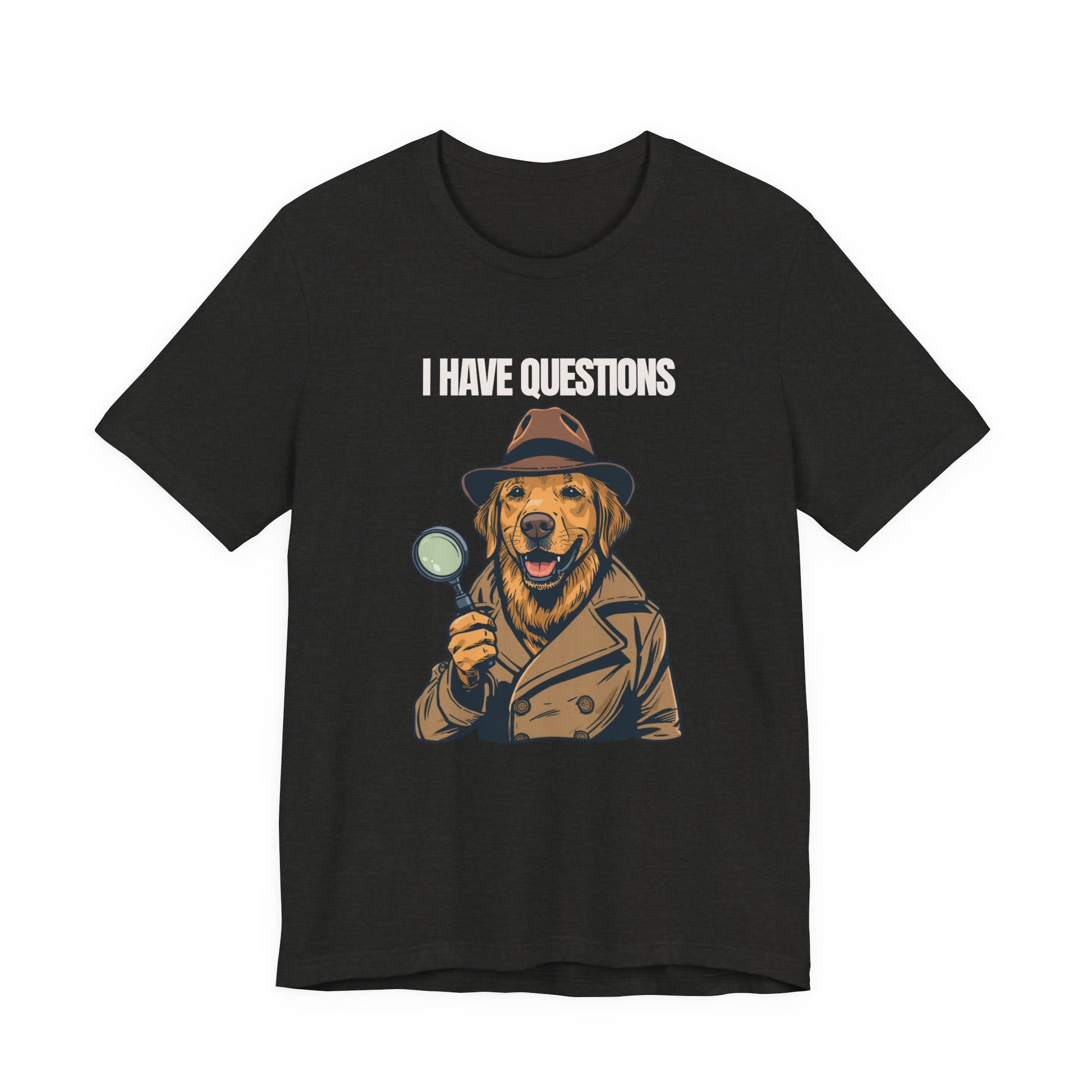 I Have Questions Golden Retriever t-shirt sleeve and cuff detail