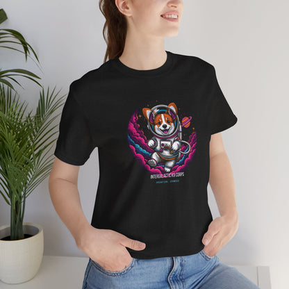 Intergalactic K9 Corps corgi astronaut t-shirt view 2
