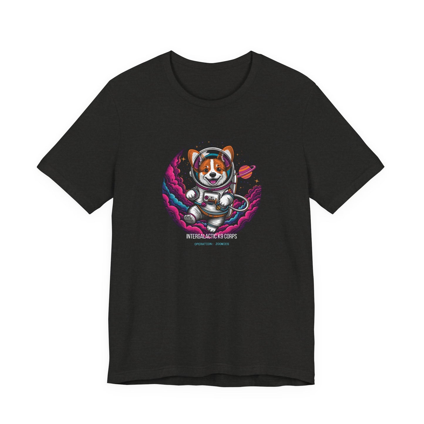 Intergalactic K9 Corps corgi astronaut t-shirt view 10
