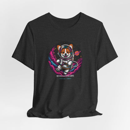 Intergalactic K9 Corps corgi astronaut t-shirt view 20